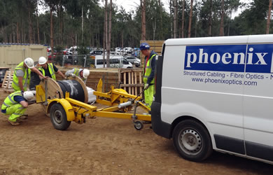 external fibre optic cabling